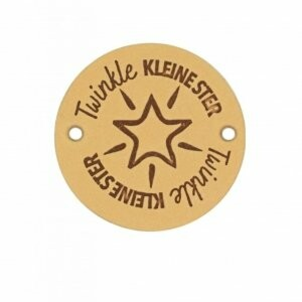 Durable Leren Label Rond 3.5cm Twinkle kleine ster