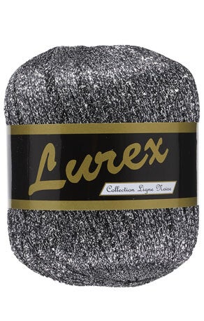 Lammy Yarns Lurex 19 Antraciet Zilver