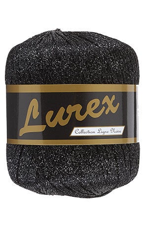 Lammy Yarns Lurex 17 Zwart