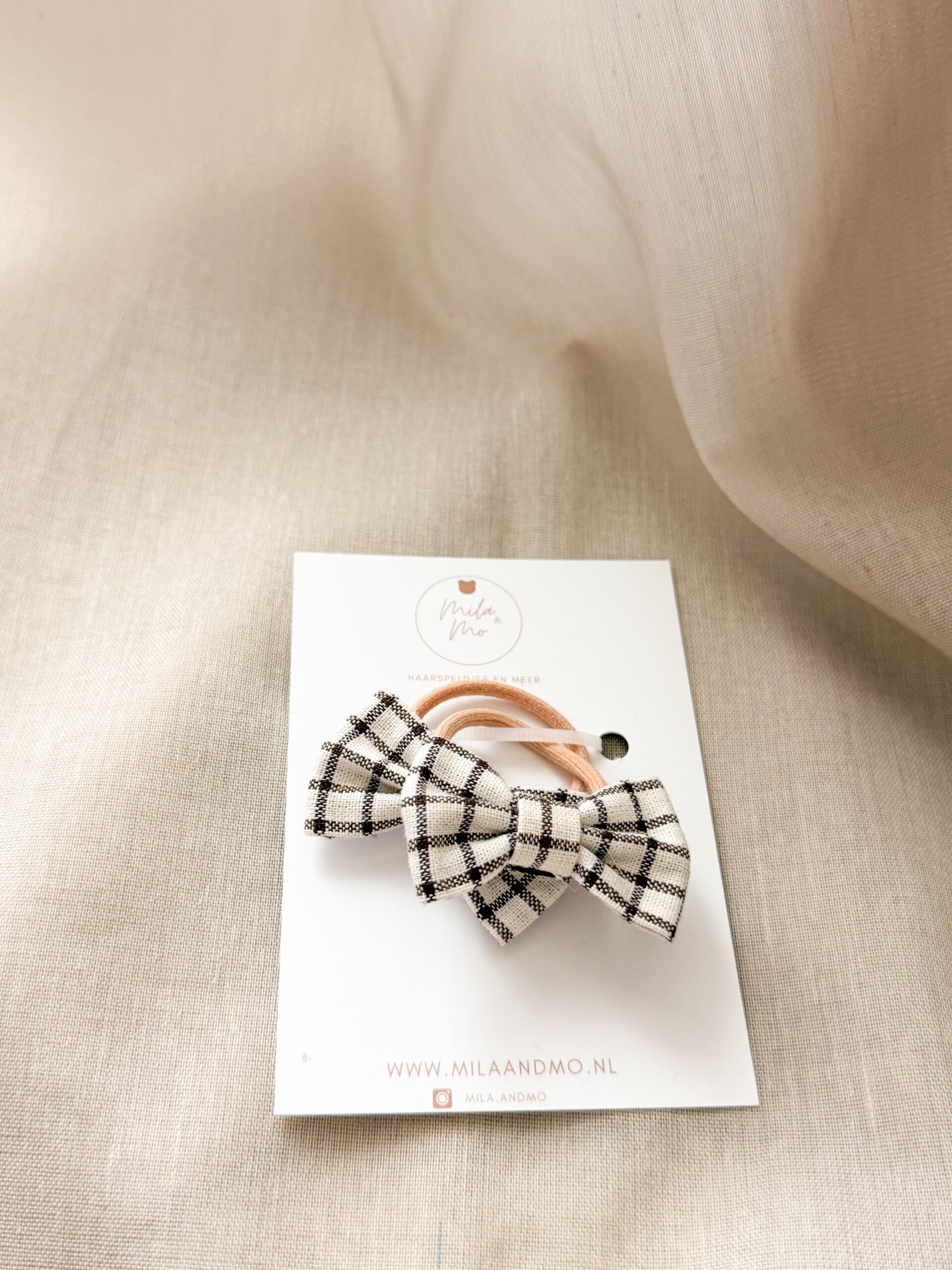 Autumn Check Bowes | elastiekjes set