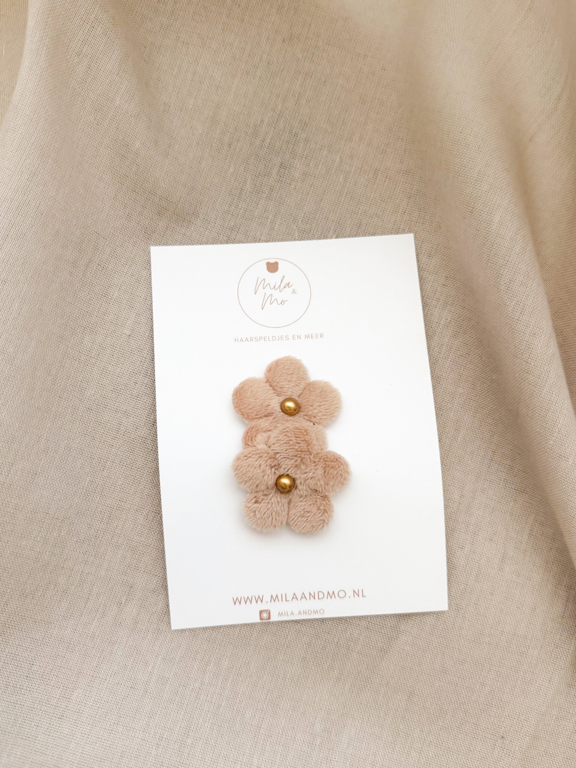 Anti slip speldje Cozy Flower | beige