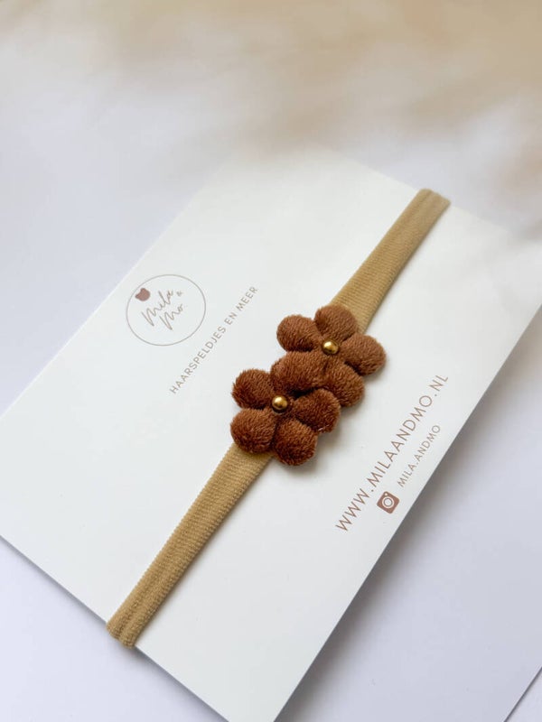 Baby haarbandje bruin