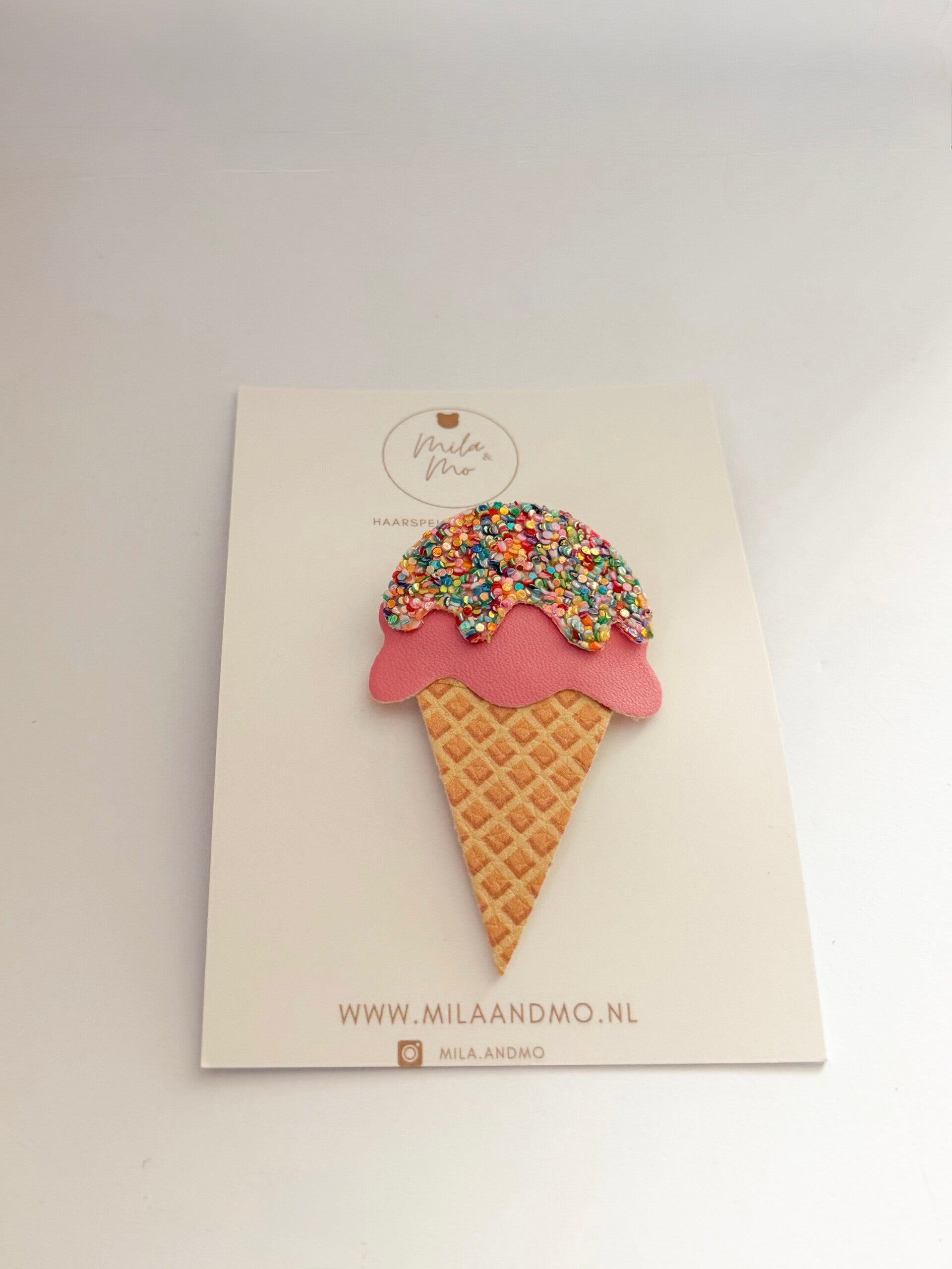 IJs speldje roze sprinkle