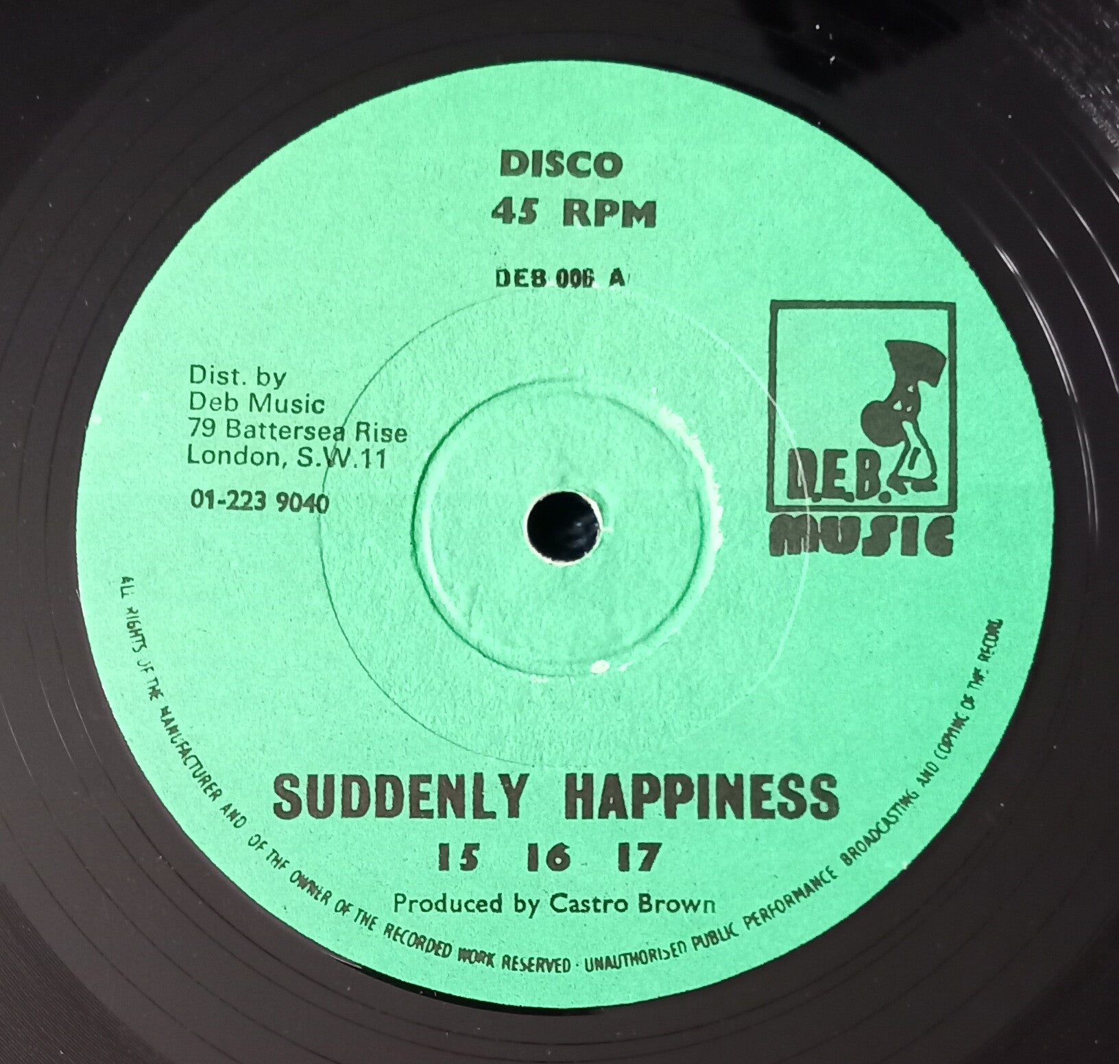 15,16,17,	Suddenly Happiness	DEB	 G+	£10.00 12"