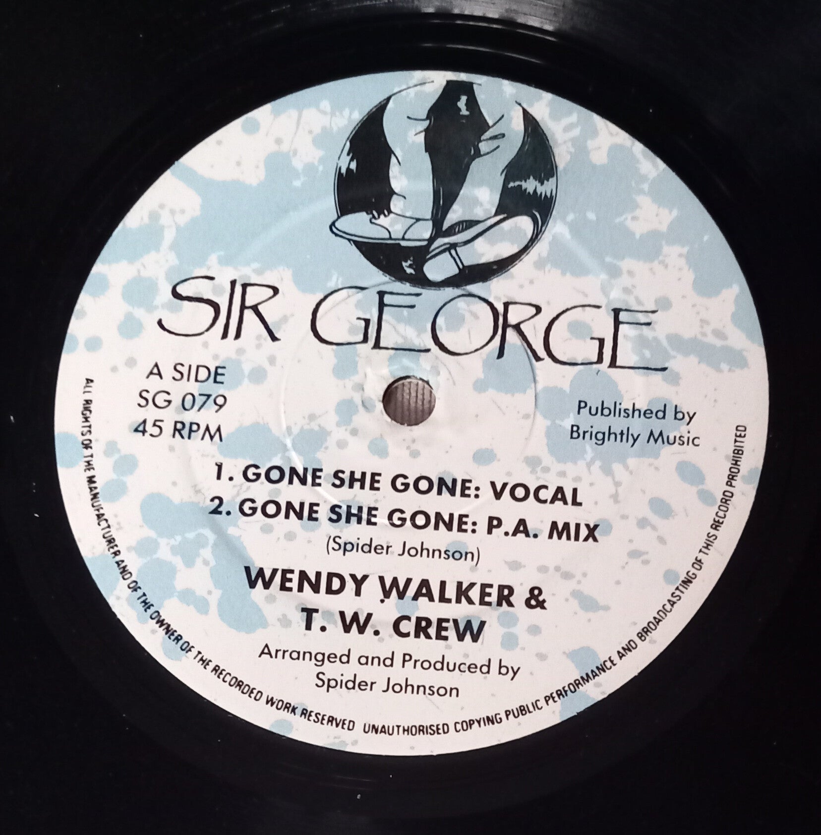 Wendy Walker & T.C. Gone She Gone Sir George NM 12"