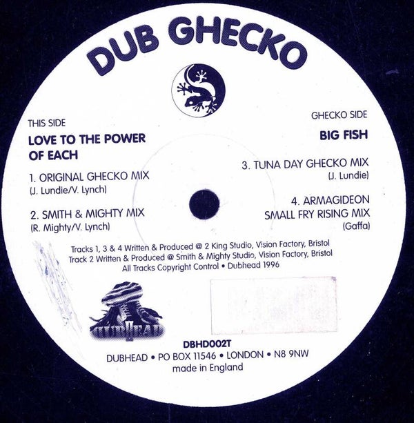 Dub Ghecko Love to the Power of Each  VG 12'