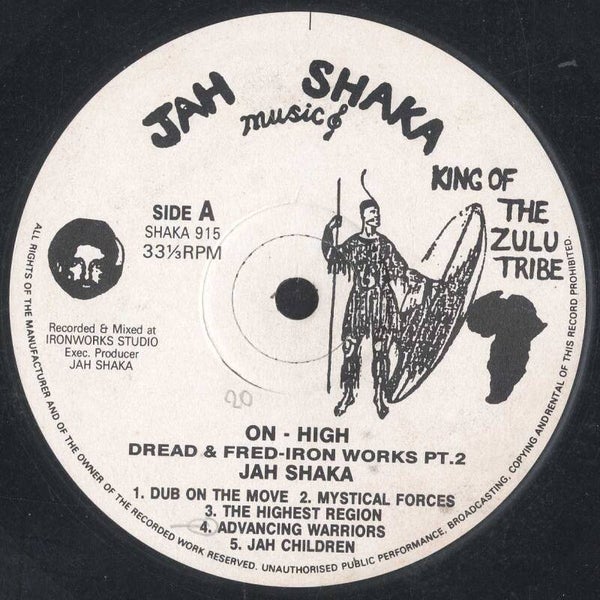Dread And Fred Iron Works 2 On High Jah Shaka  VG+ LP