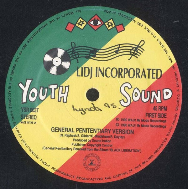Lidj Incorporated	General Penitentiary Youth Sound	Ex   3	12"