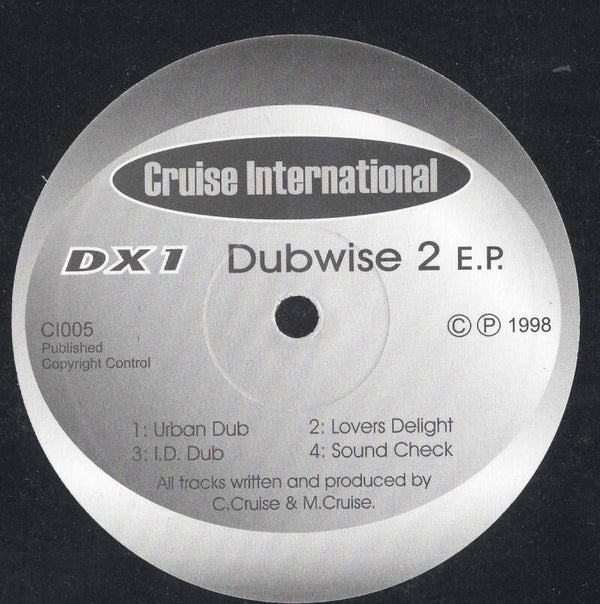 DX1 – Dubwise  2 E.P   Ex 12'