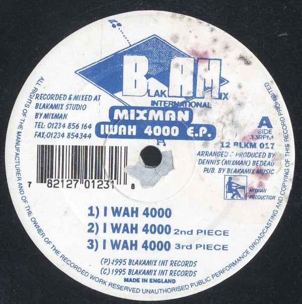 Mixman  I Wah 4000 EP 12'
