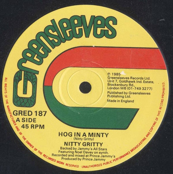 Nitty Gritty Hog In A Minty Greensleeves EX 1985