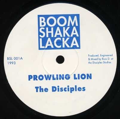 Discples	Prowling Lion	Boom Shaka Lacka Vg+   12"