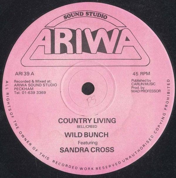 Wild Bunch feat Sandra Cross Country Living  VG+ 12" 1985