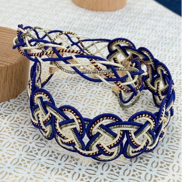 Bracelet à double tour 1 - Nœud de tourbillon en chaîne