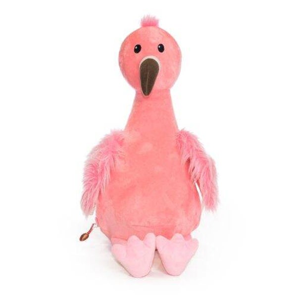 Flamingo, Kuscheltier personalisiert, bestickt zur Geburt, Taufe, Einschulung, Geburtstag, Cubbies