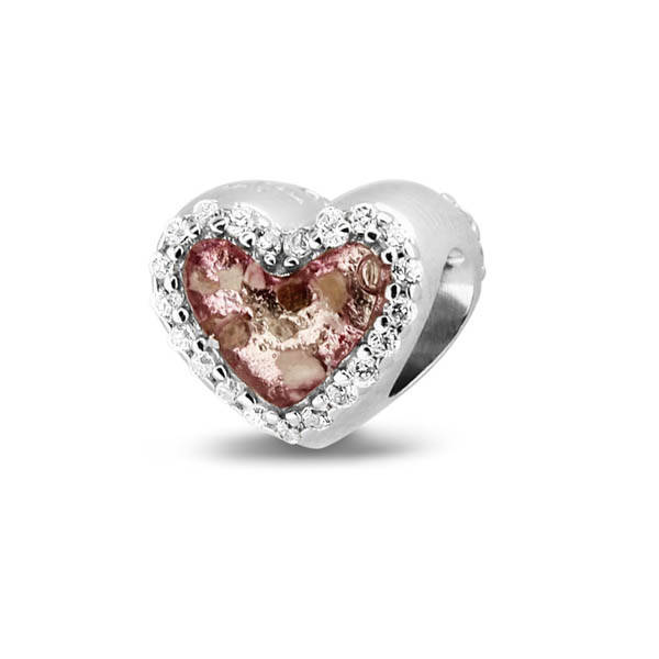 See You Bedel met zirkonia, hartje zilver