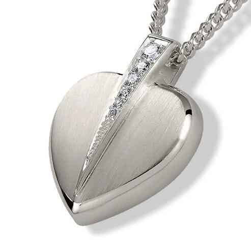 Atlantis assieraad zilver hart met zirkonia