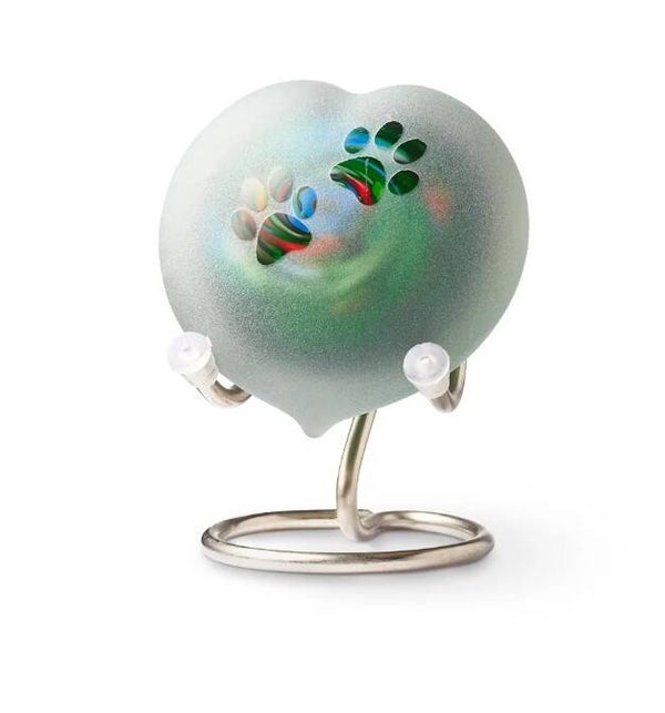 Eeuwige Roos Frosted Pebble heart multi green