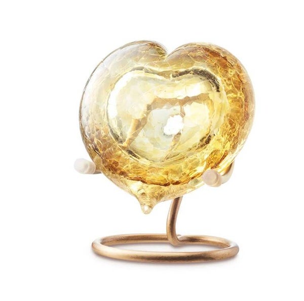 Eeuwige Roos heart medium krakele Gold