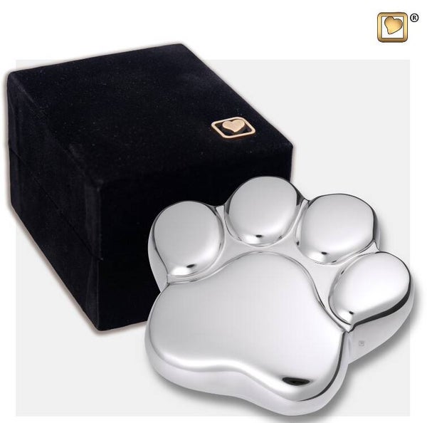 LovePaw mini urn poot zilverkleurig