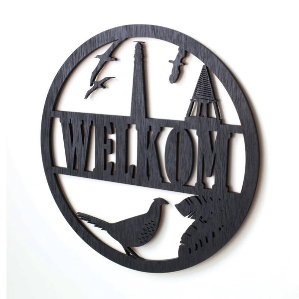 Welkomstbordje Schiermonnikoog