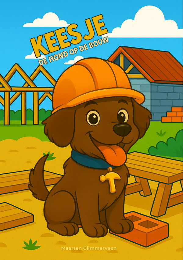 Keesje de hond op de bouw