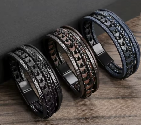 Stoere Heren Armband – 3 kleuren verkrijgbaar – Gevlochten Design – Metalen Sluiting – Casual & Trendy - Smartkabel.nl