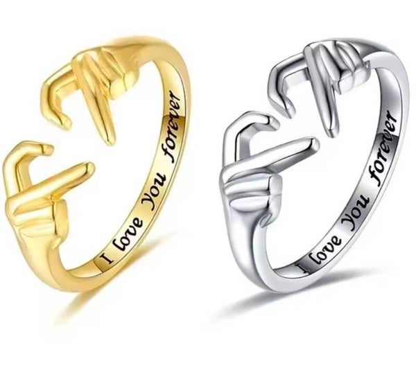 Verstelbare Liefdesring – “I Love You Forever” ❤️✨