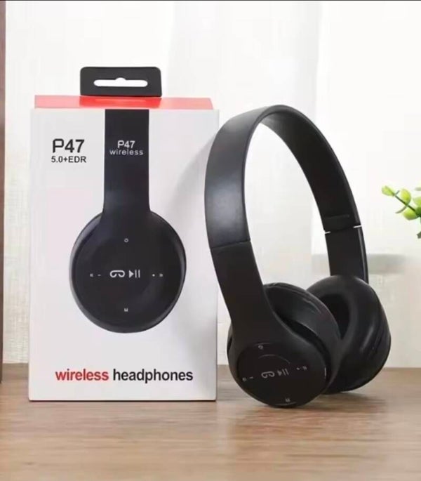 Bluetooth Koptelefoon P47 Stereo – Draadloze Over-Ear Headset met Volume & Bediening – Inklapbaar Design
