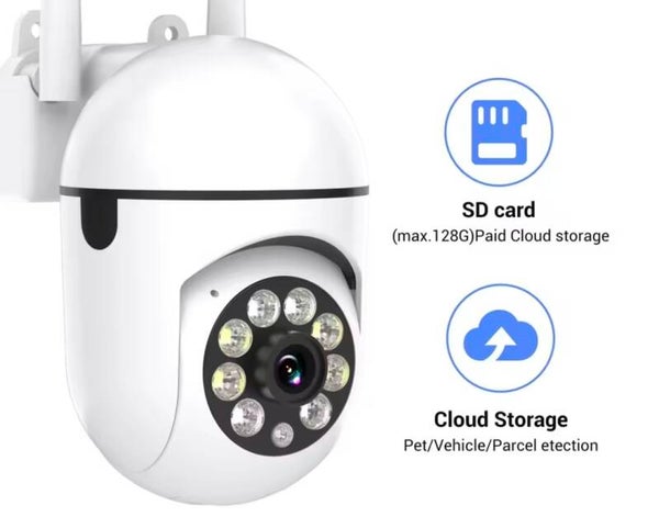 Beveiligingscamera Wifi Buiten – 1080P Full HD PTZ Draaibare Camera met Nachtzicht & 2-Weg Audio