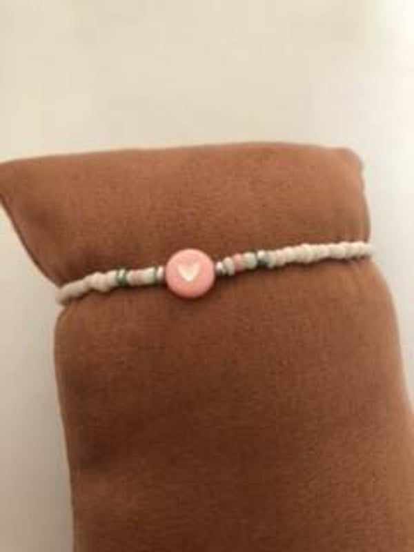 rose heart armbandje