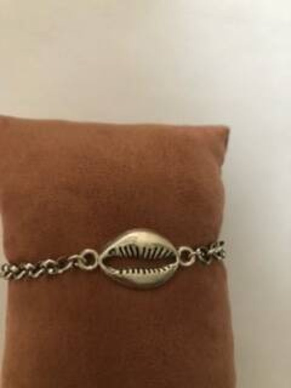 jasseron dik schelp armbandje zilver