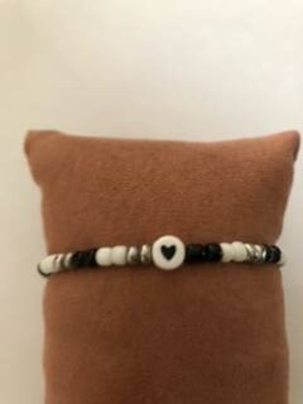 black white gray armbandje