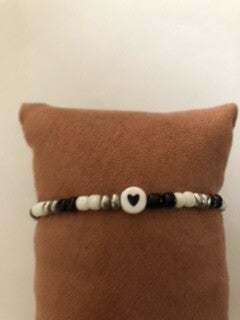 black white gray armbandje