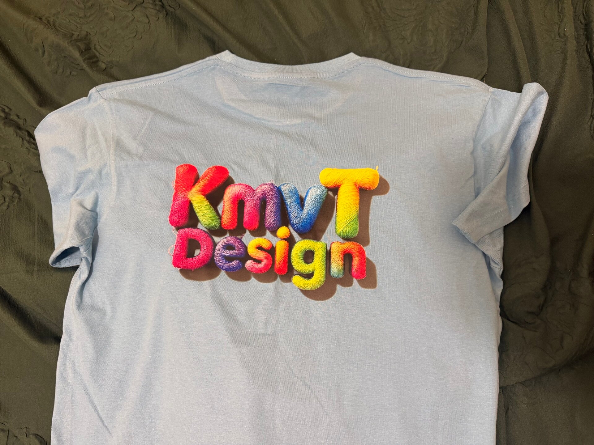 Custom back logo printed with DTF