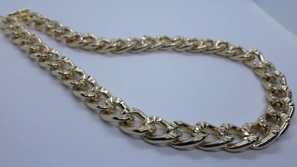 Ketting van jasseron gourmet schakels, kleur goud