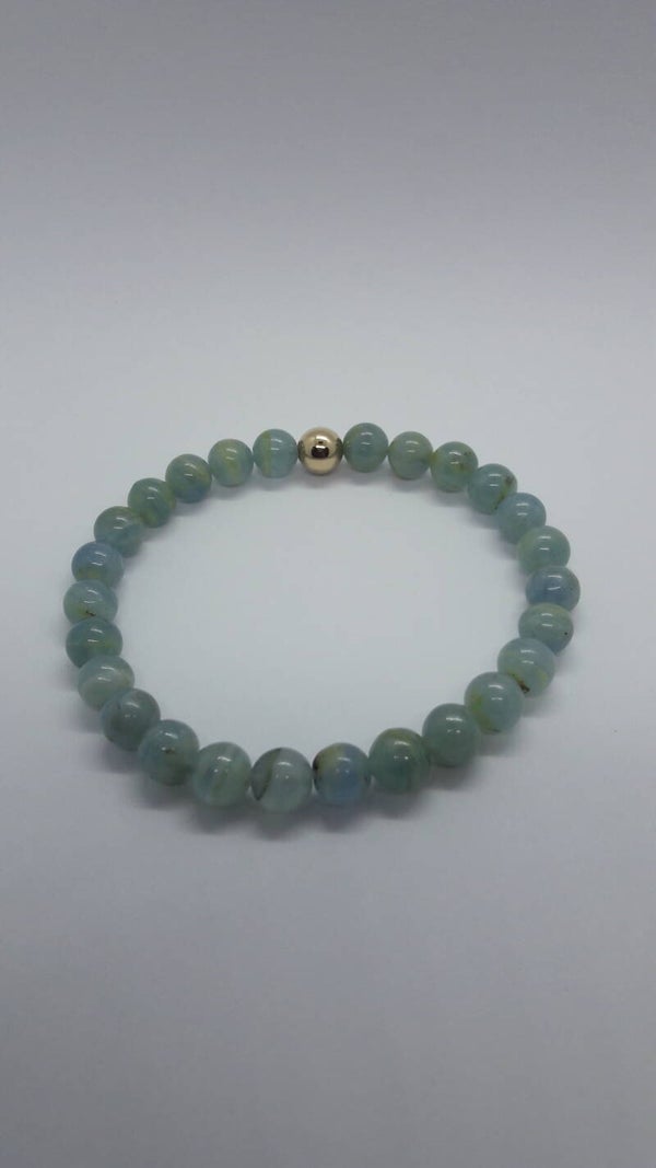 Armband van Aragoniet met 14k gold filled spacer