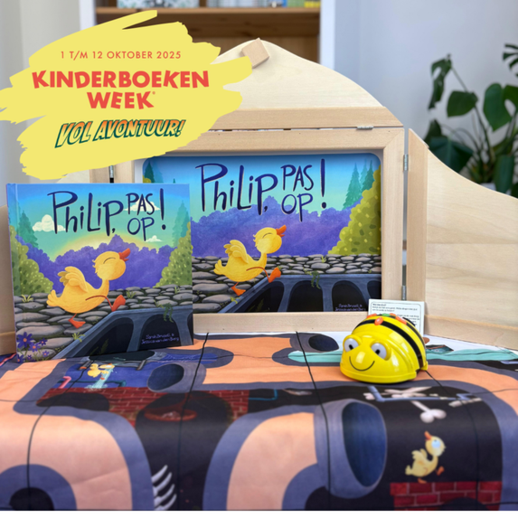 Kinderboekenweek 2025 pakket met boek, vertelplaten en Bee-Bot mat