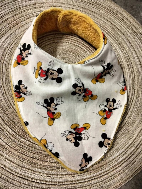 Bavoirs bandana bébé en coton et éponge