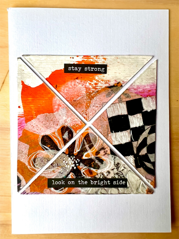 Kaart met een boodschap – krachtig, kleurrijk en handgemaakt