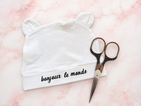 Bonnet personnalisé naissance
