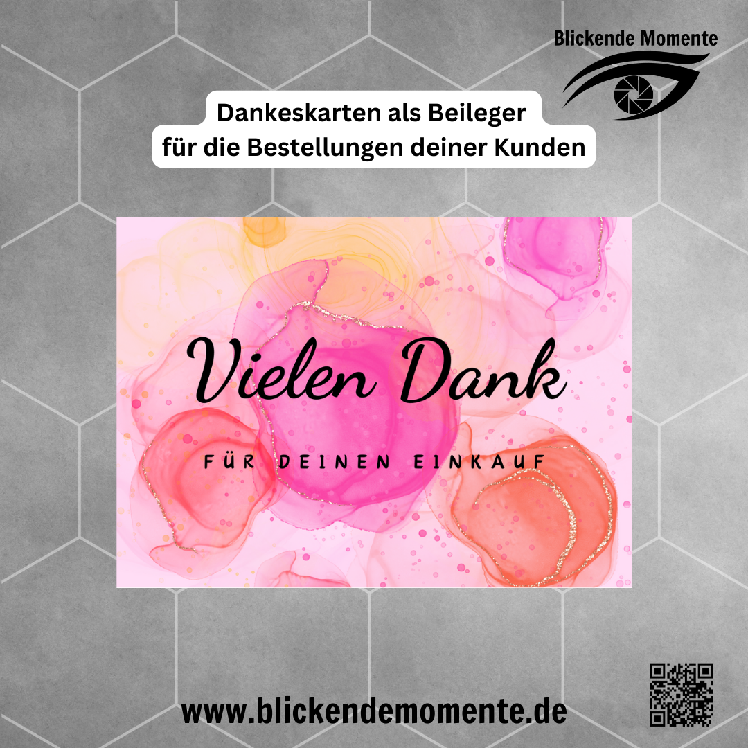 Dankes-Karten für deine Kunden (je 25 Stück)