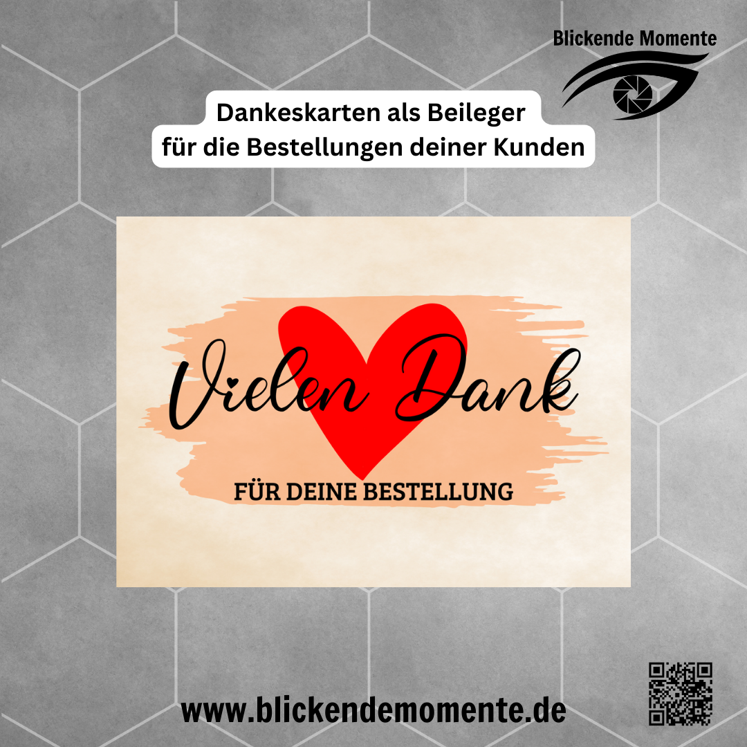 Dankes-Karten für deine Kunden (je 25 Stück)