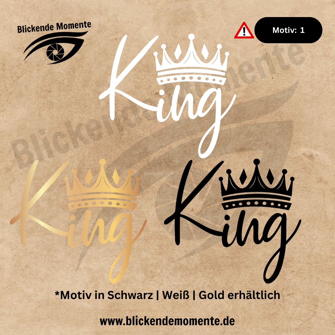 Bügelbilder -  King & Queen