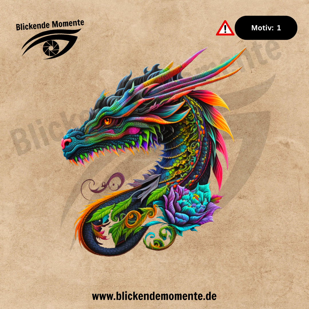 Bügelbilder - Drachen