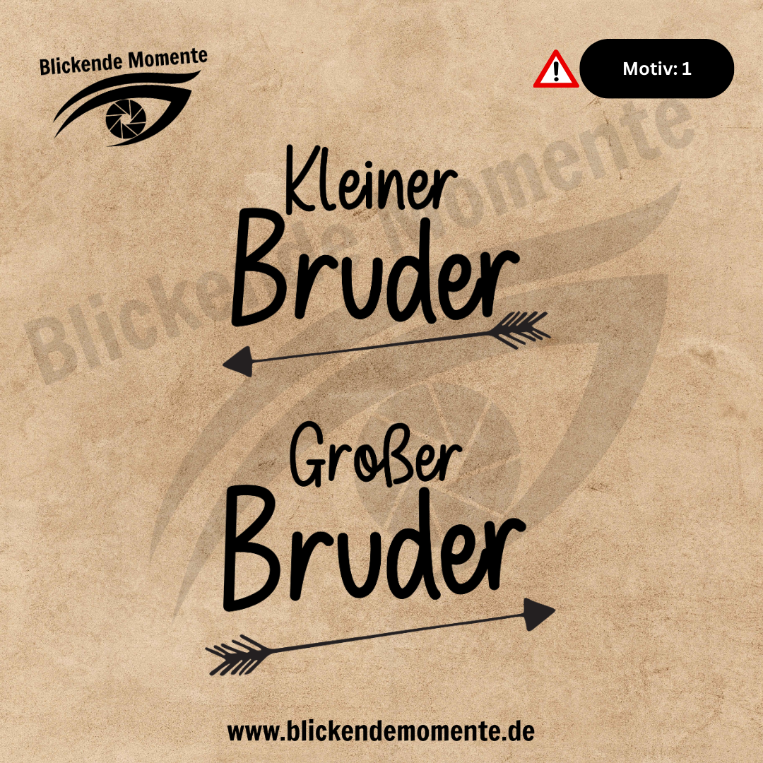 Bügelbilder - Geschwister