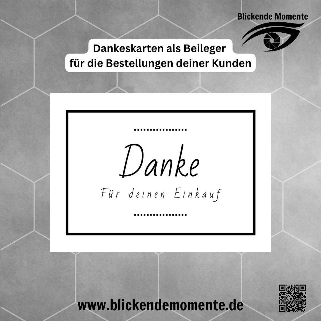 Dankes-Karten für deine Kunden (je 25 Stück)
