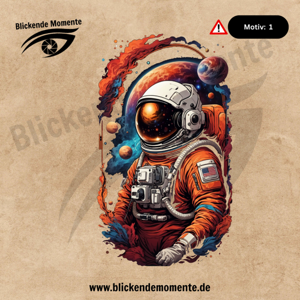 Bügelbilder - Astronauten