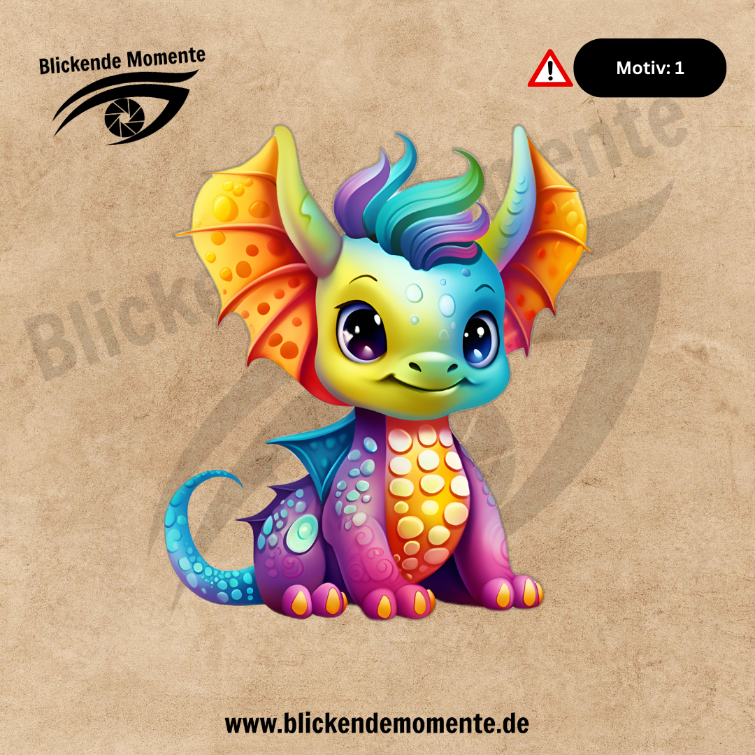 Bügelbilder - Fantasy Babydrachen