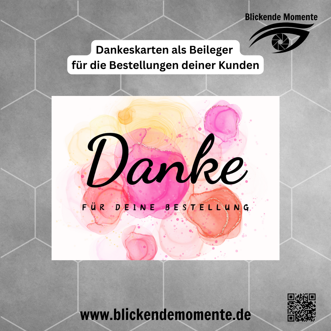 Dankes-Karten für deine Kunden (je 25 Stück)